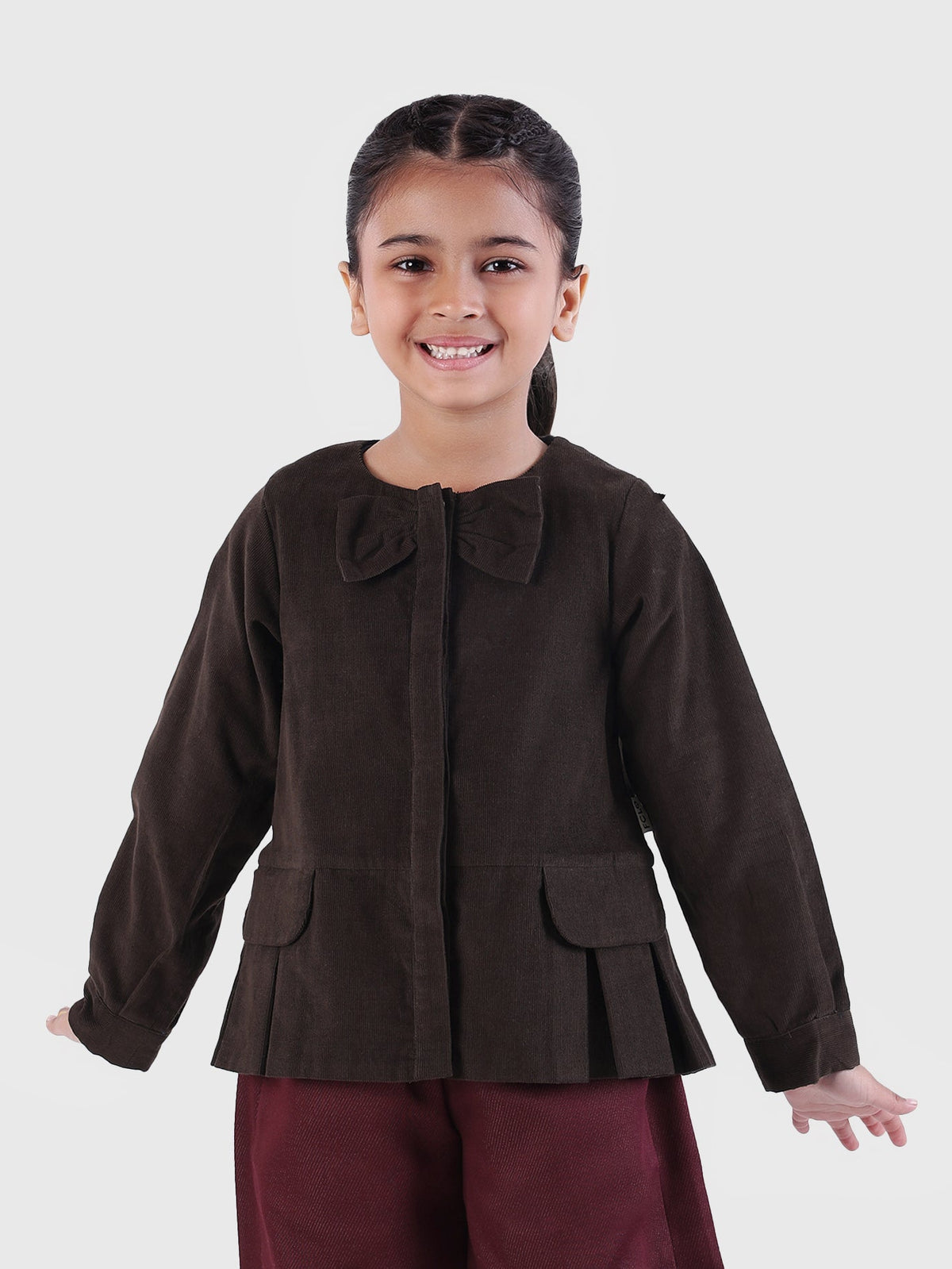 Bow Detail Peplum Jacket