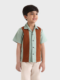 Color-Block Stripe Shirt
