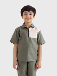 Half-Zip Block Shirt