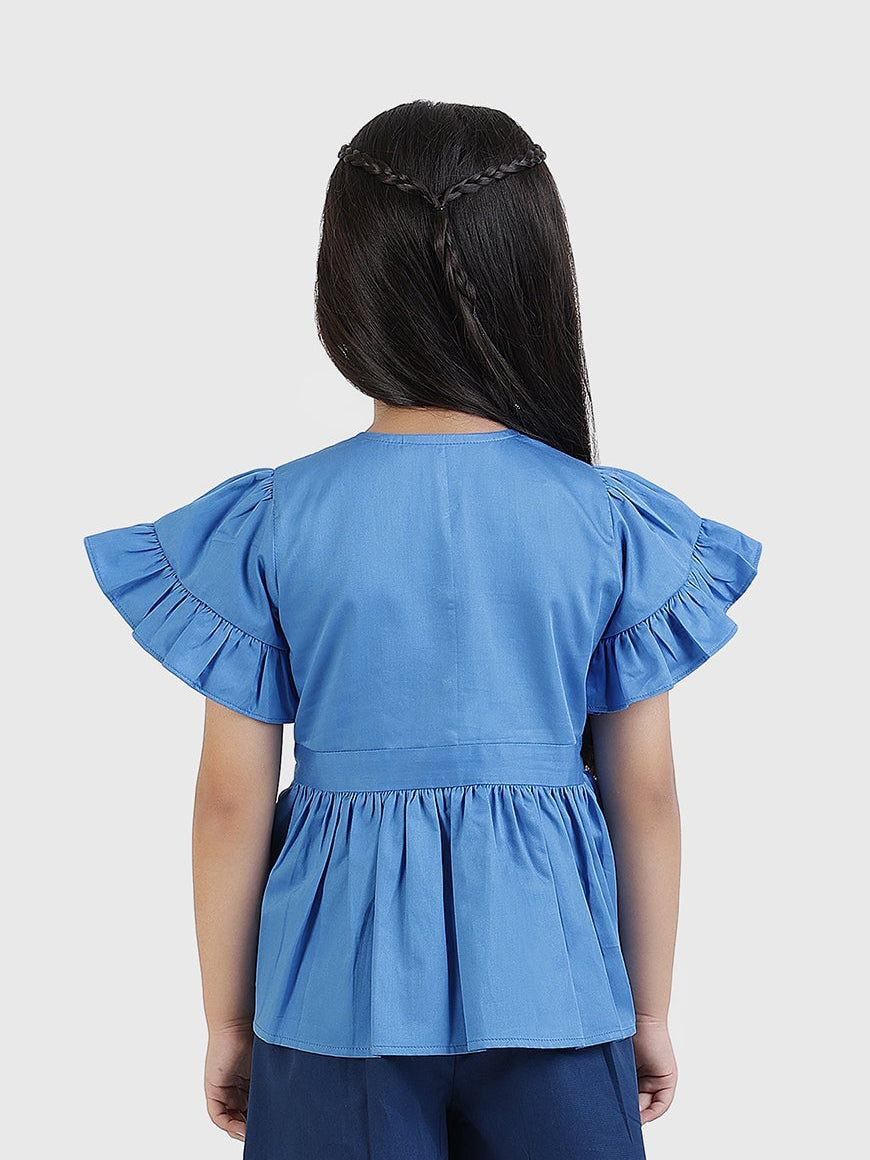 Bow Detail Peplum Top