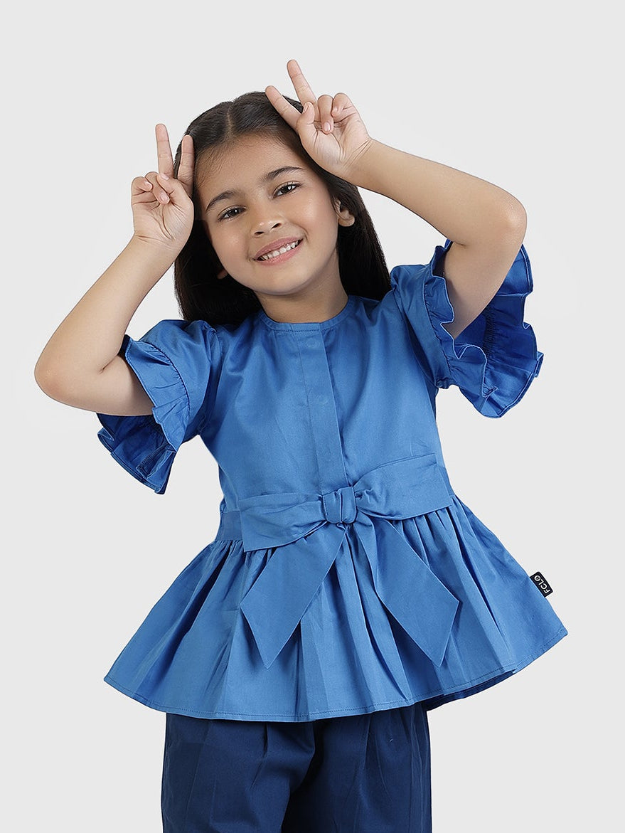 Bow Detail Peplum Top