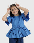 Bow Detail Peplum Top