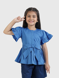 Bow Detail Peplum Top