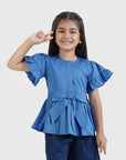 Bow Detail Peplum Top