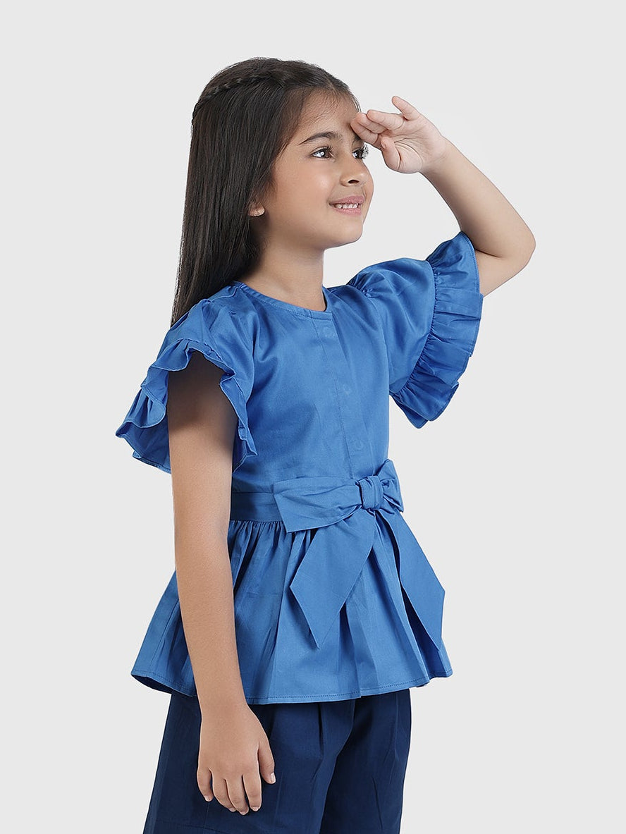 Bow Detail Peplum Top