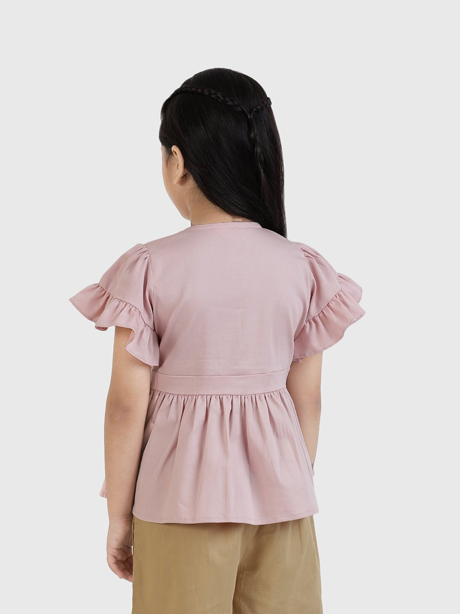 Bow Detail Peplum Top