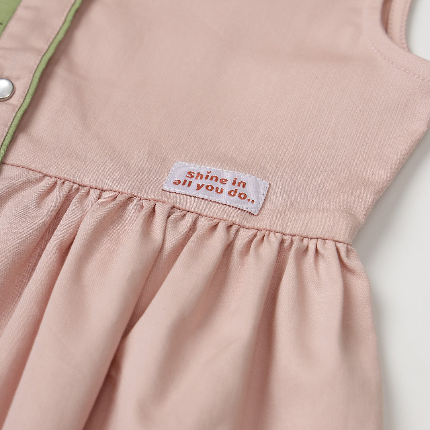 Button Dress with Pleat Panel