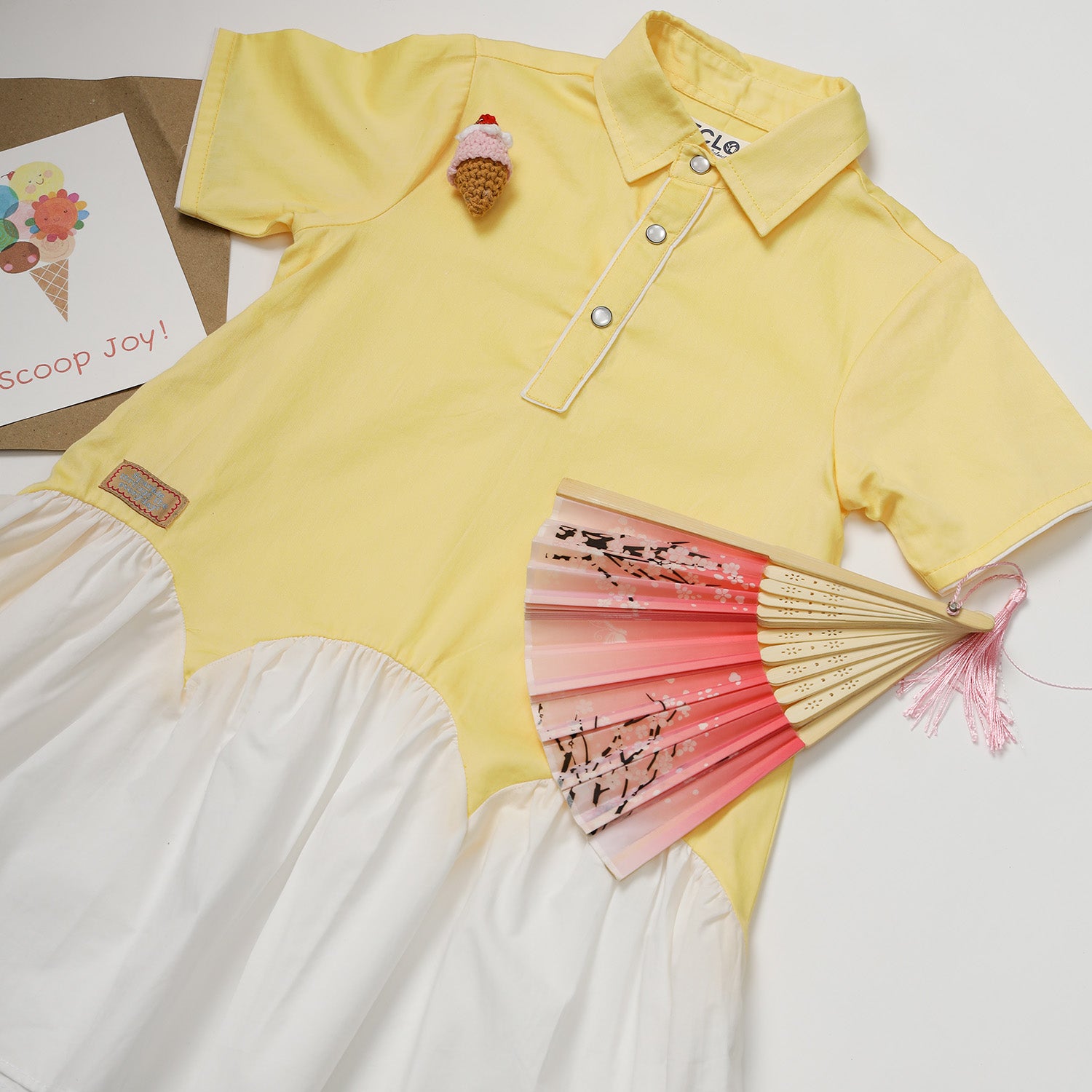 Scallop Hem A-Line Dress