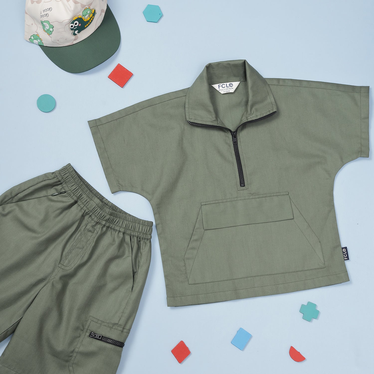 Half-Zip Collar Co-Ord Set