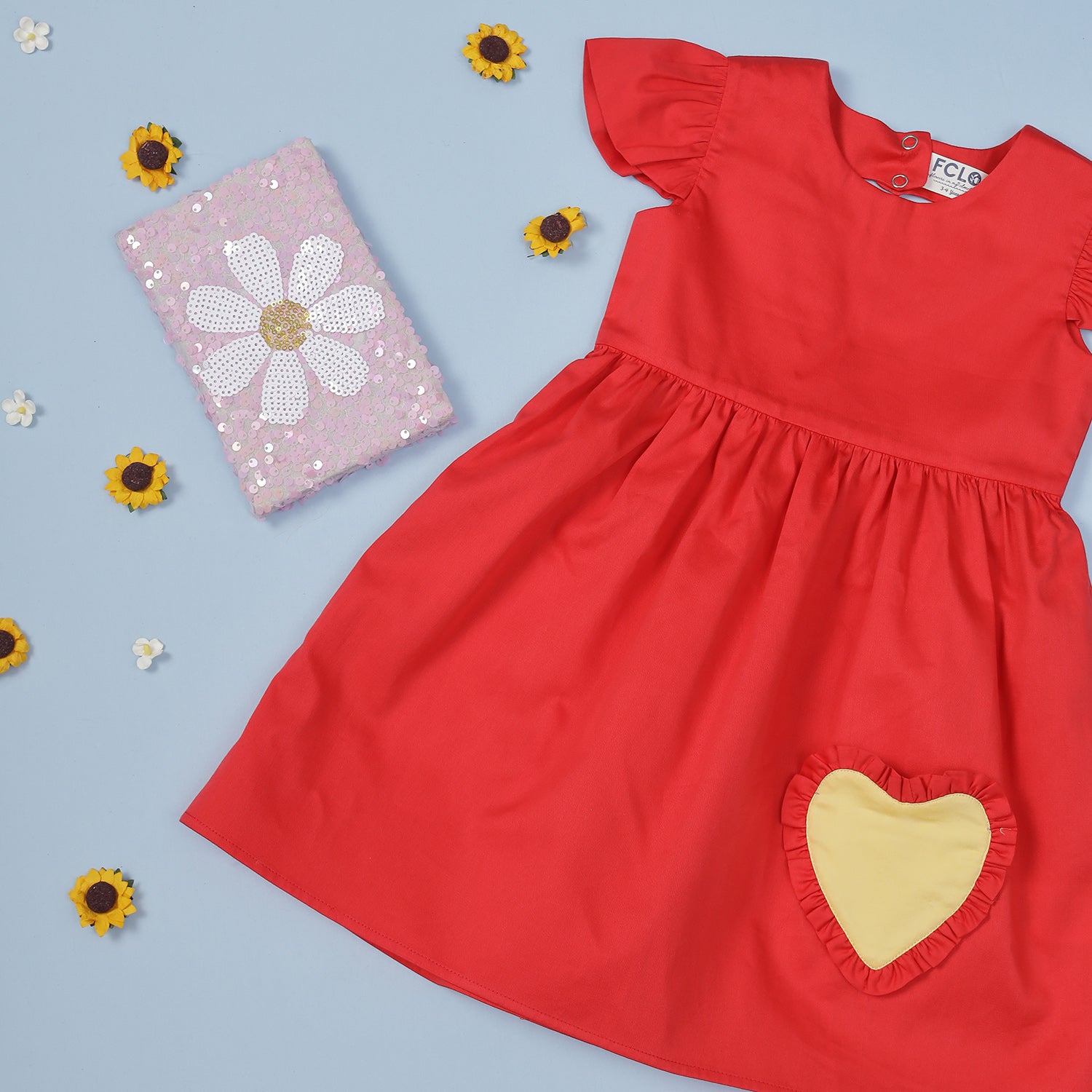 Swing Dress with Heart Detail