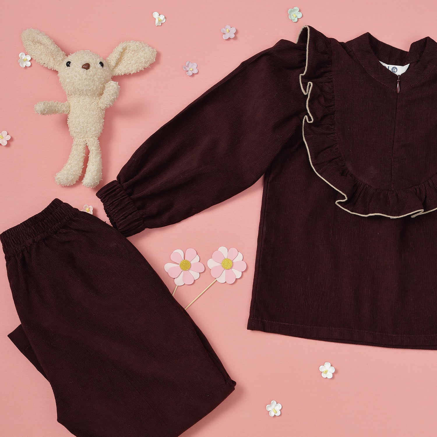 Frill Zip-Up Co-Ord Set