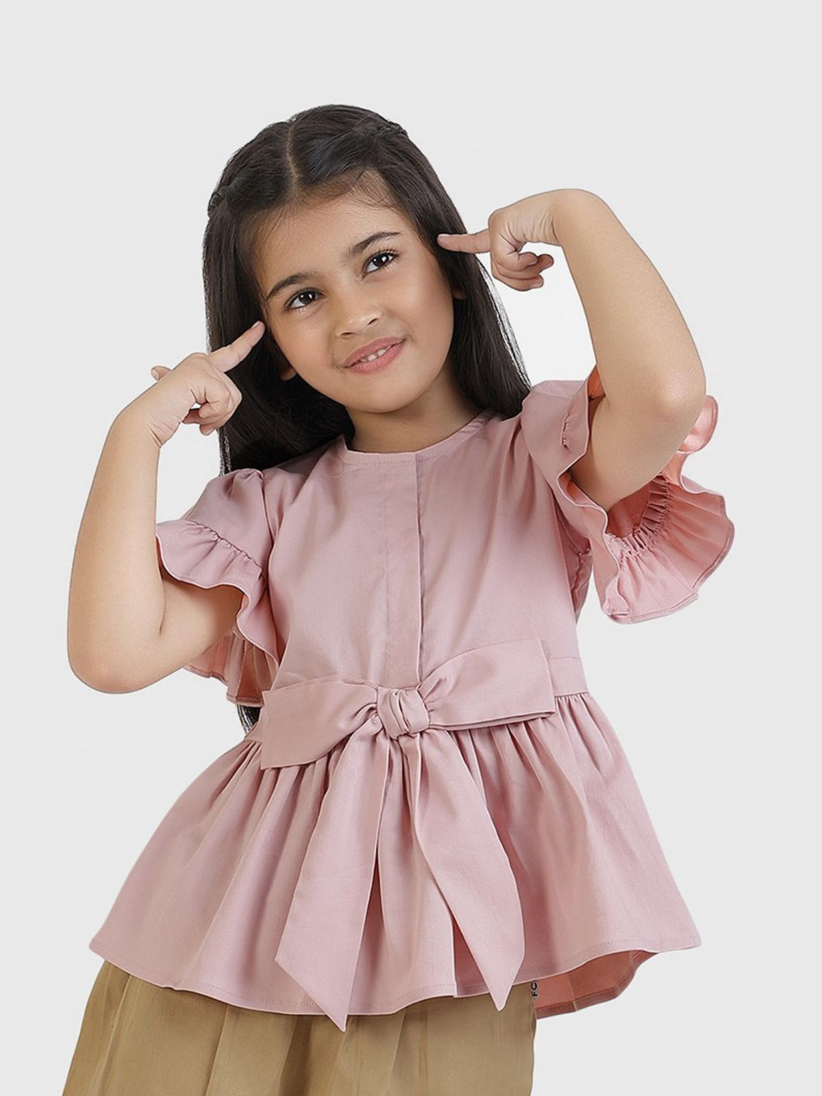 Bow Detail Peplum Top