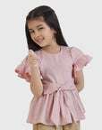 Bow Detail Peplum Top