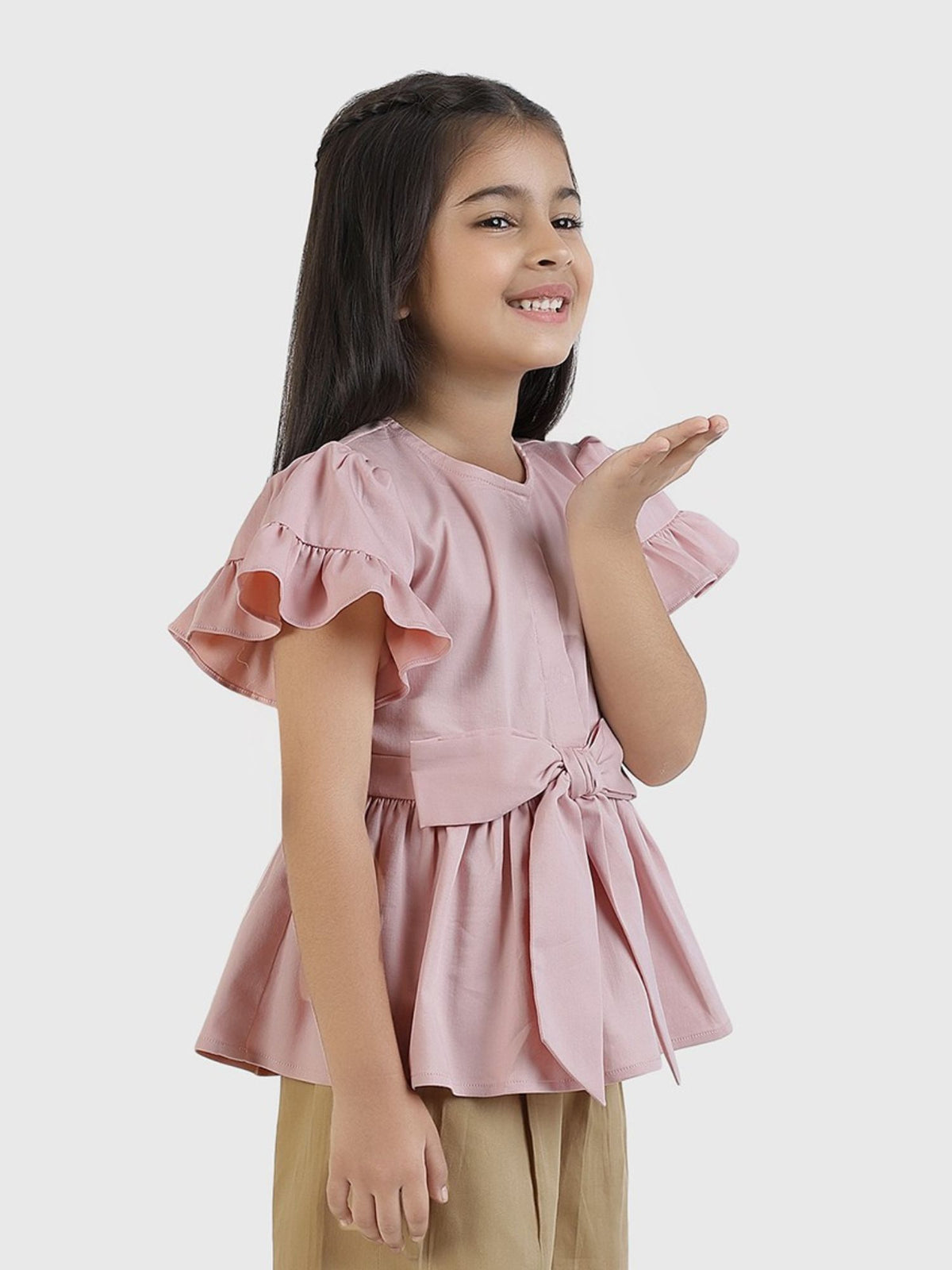 Bow Detail Peplum Top