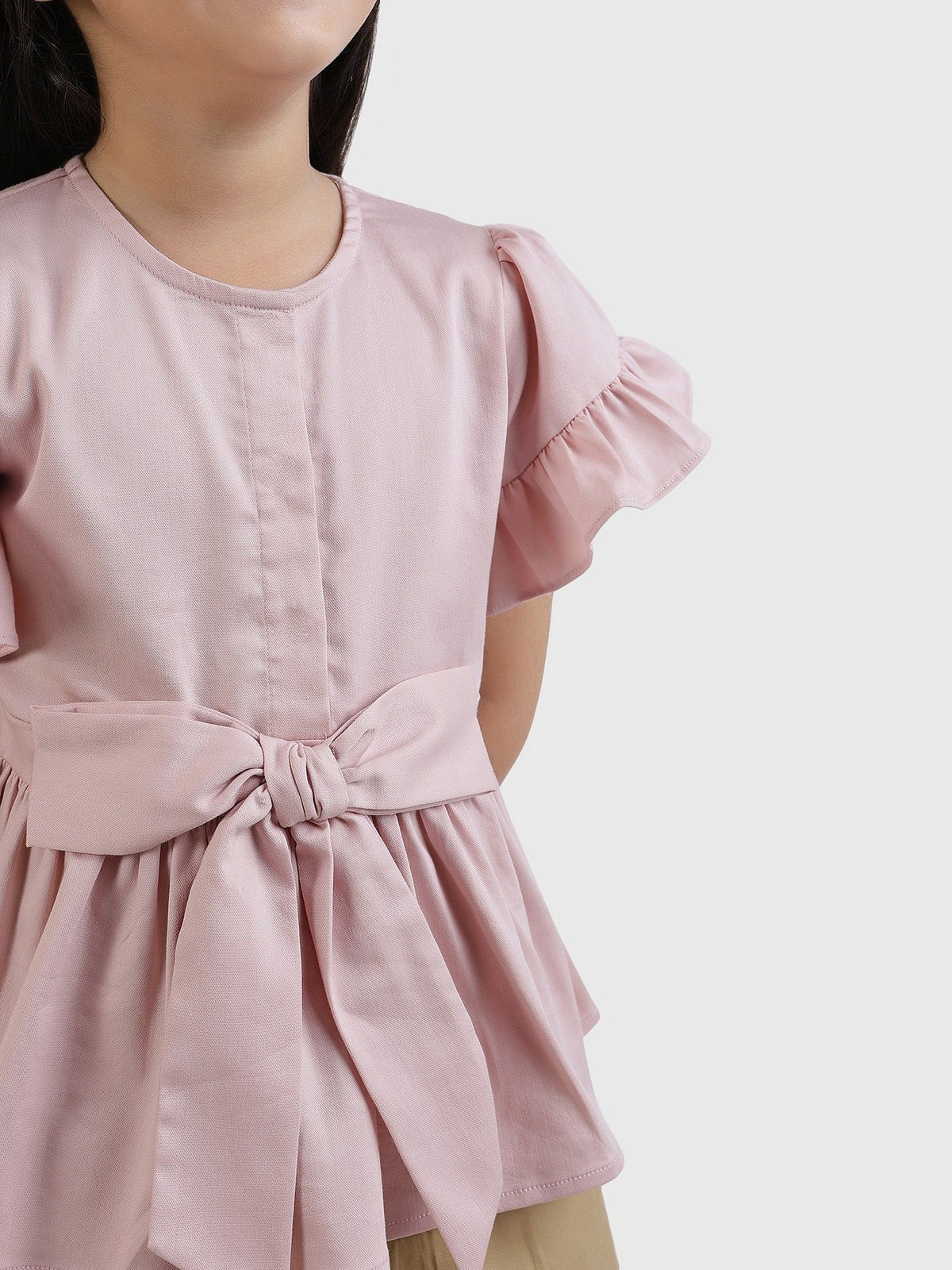 Bow Detail Peplum Top