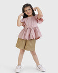 Bow Detail Peplum Top