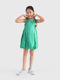 Balloon Dress with Smocked Panels