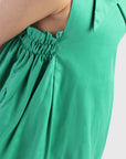 Balloon Dress with Smocked Panels