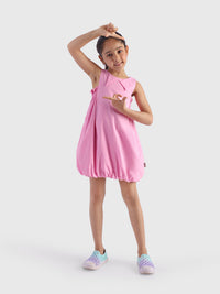 Balloon Dress with Smocked Panels