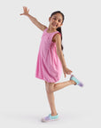 Balloon Dress with Smocked Panels