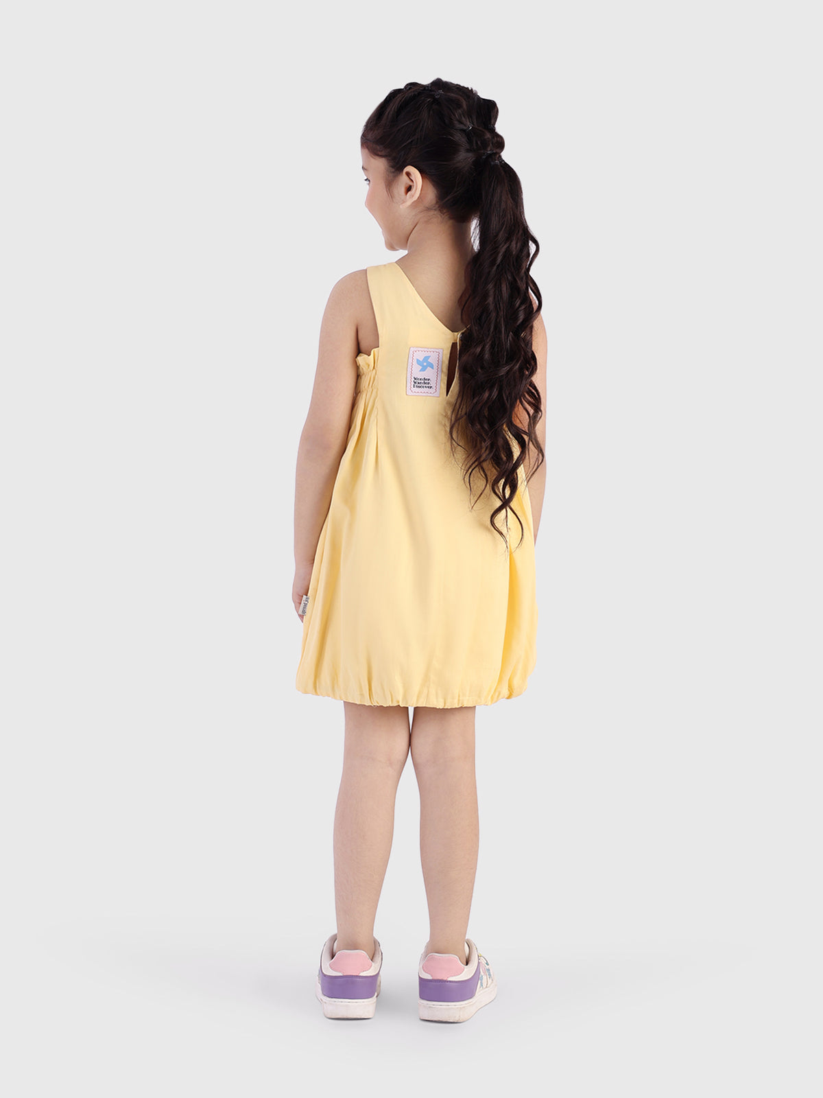 Balloon Dress with Smocked Panels