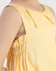 Balloon Dress with Smocked Panels