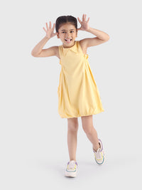 Balloon Dress with Smocked Panels