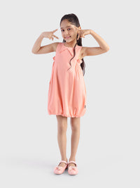 Balloon Dress with Smocked Panels