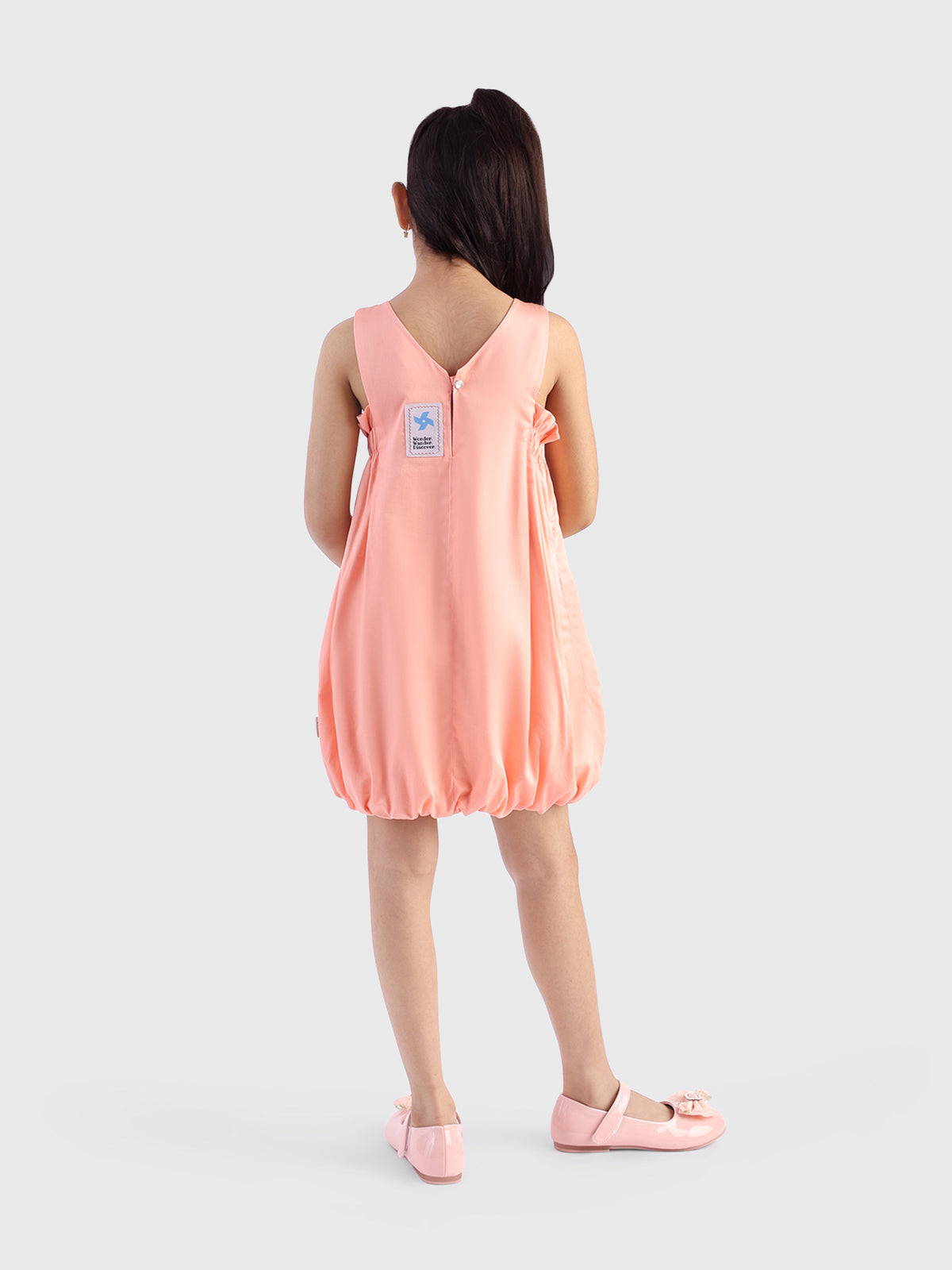 Balloon Dress with Smocked Panels