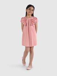 Bow Dress with Piping Detail