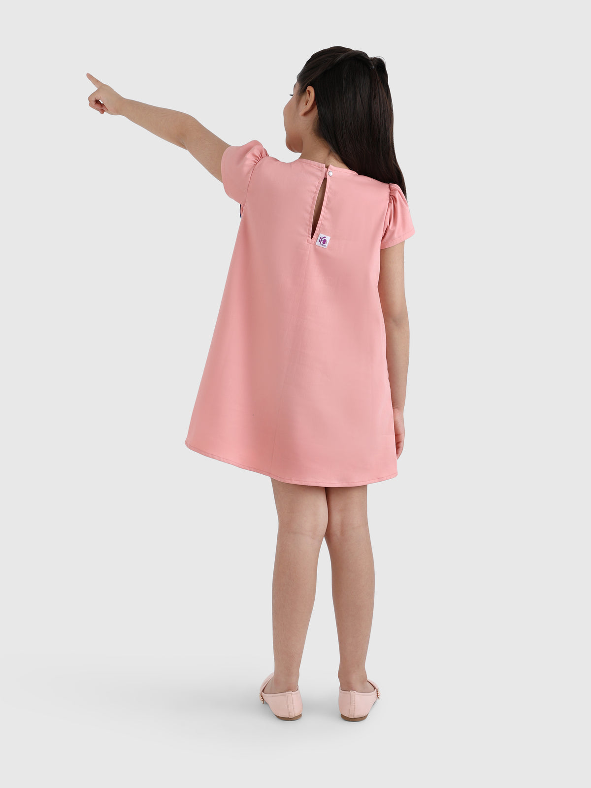 Bow Dress with Piping Detail