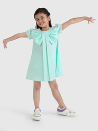 Bow Dress with Piping Detail