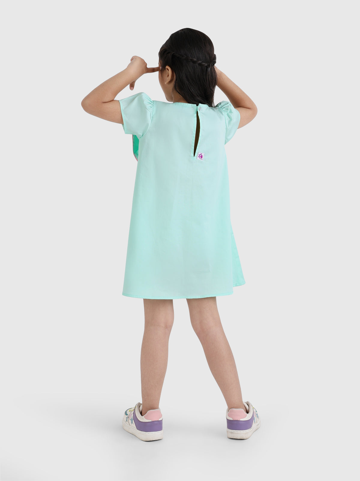 Bow Dress with Piping Detail