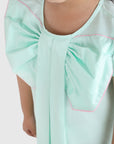 Bow Dress with Piping Detail