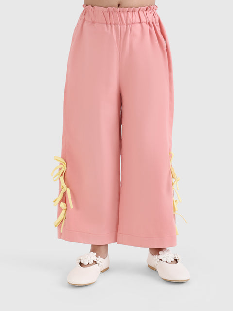 Bow Wide-Leg Pants
