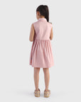 Button Dress with Pleat Panel