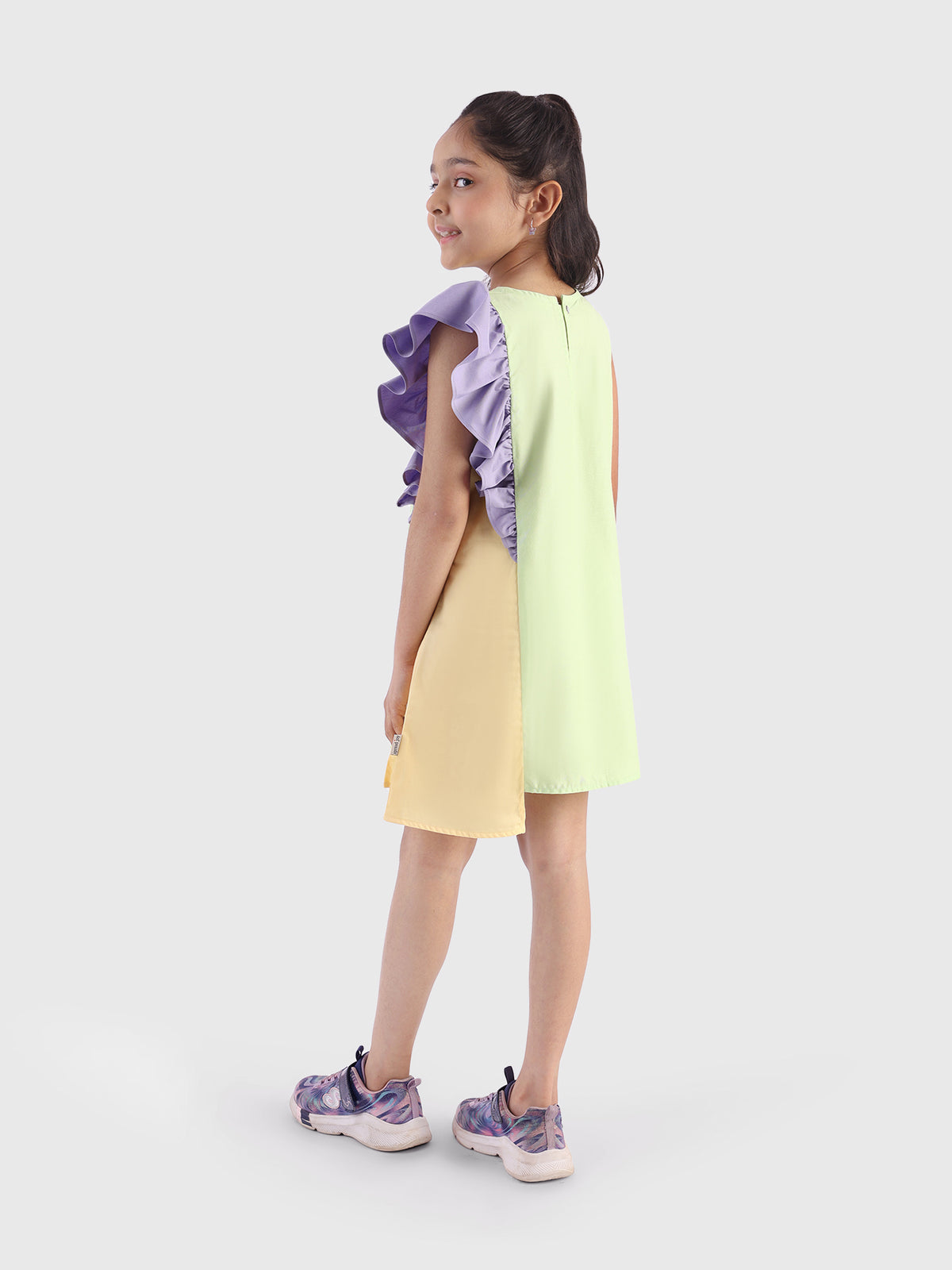 Color-Block Swing Dress