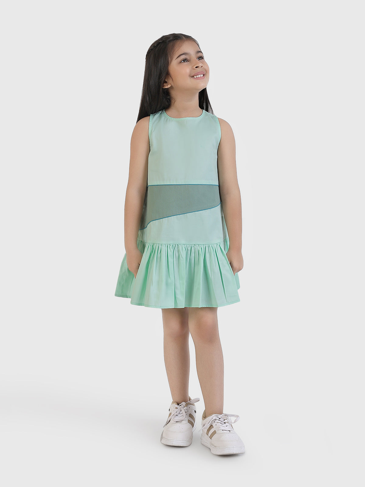 Drop Waist Panel Dress