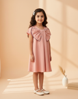 Bow Dress with Piping Detail