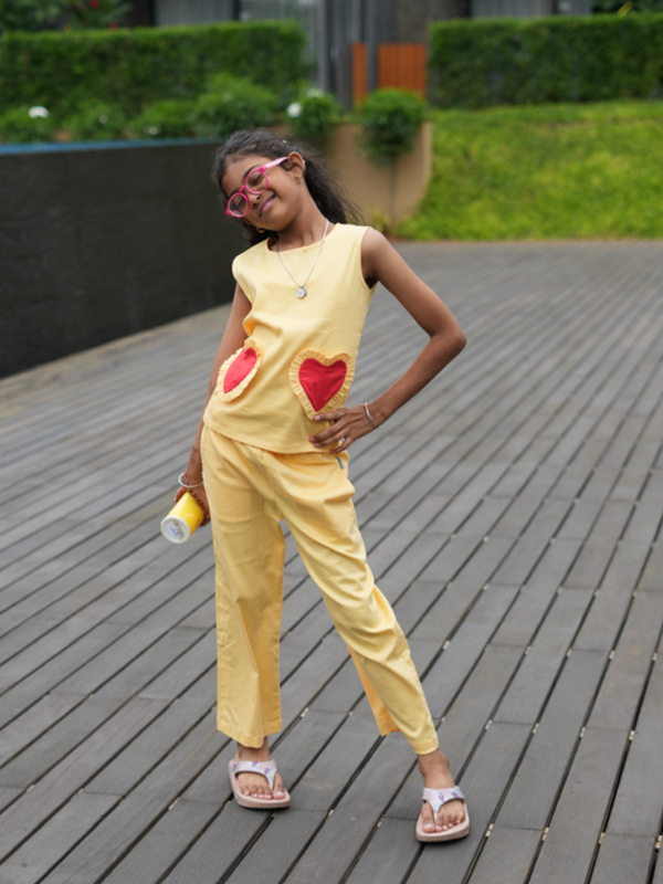 Ruffle Heart Pocket Matching Set