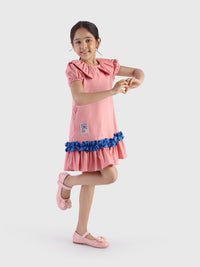 Peter Collar dress with Ruffles