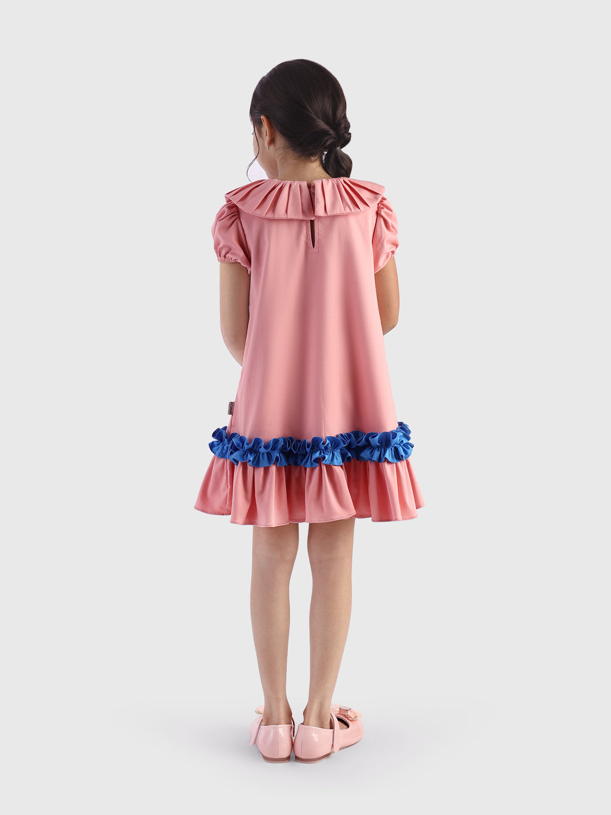 Peter Collar dress with Ruffles