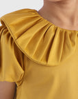 Peter Collar dress with Ruffles