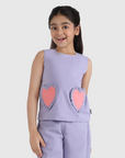Ruffle Heart Pocket Top