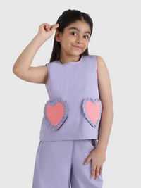 Ruffle Heart Pocket Top