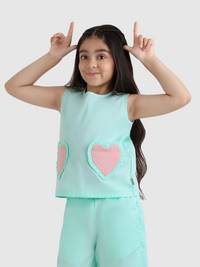 Ruffle Heart Pocket Top