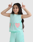 Ruffle Heart Pocket Top