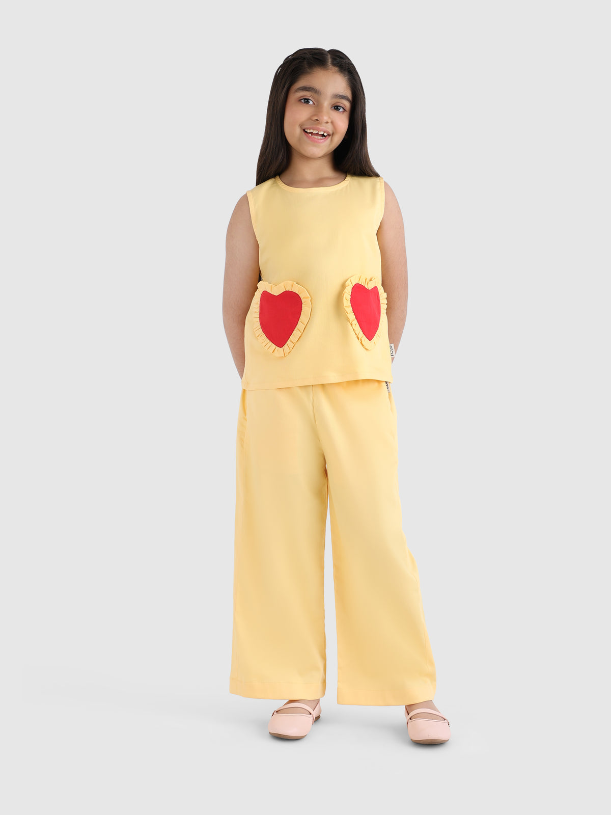 Ruffle Heart Pocket Top