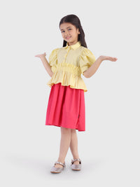 Ruffle Waist Shirt Dress