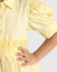 Ruffle Waist Shirt Dress